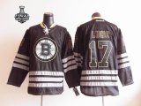 2013 NHL Stanley Cup Boston Bruins 17 LUCIC Black white Jersey