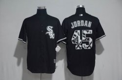 2017 Chicago White Sox #45 Michael Jordan black Majestic baseball jerseys