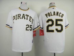 Pittsburgh Pirates Gregory Polanco 25# throwback white mlb jersey