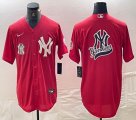 Nike New York Yankees blank red MLB baseball Jersey Joint name big logo -BD 03