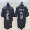 Nike Philadelphia Eagles #6 DeVonta Smith black Color Rush Limited Jersey Reflective version