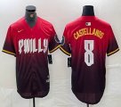 Nike Philadelphia Phillies #8 Nick Castellanos red majestic baseball jersey city version