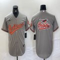 Nike Baltimore Orioles blank grey MLB Baseball jerseys-BD 04