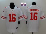 Nike San Francisco 49ers #16 Joe Montana white color Rush Limited Jersey