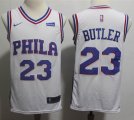 Nike Philadelphia 76ers #23 Jimmy Butler white basketbal Jersey -S8