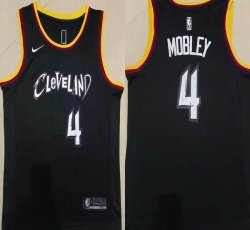 Nike Cleveland Cavaliers #4 Mobley black nba basketball jerseys-XD