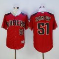 2016 New Arizona Diamondbacks #51 Randy Johnson Red Throwback Stitched Baseball Jersey