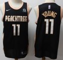 Atlanta Hawks #11 Trae Young black nike nba basketball Jersey city version