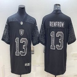 Nike Oakland Raiders #13 Hunter Renfrow black Color Rush Limited Jersey Reflective version