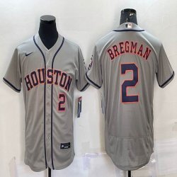 Nike Houston Astros #2 Alex Bregman gray Flexbase Authentic Collection Jersey