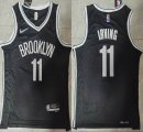 Nike Brooklyn Nets #11 Kyrie Irving black NBA Jerseys 75th-LC