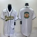 Nike Green Bay Packers white baseball jerseys Joint name-BD 01