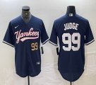 Nike New York Yankees #99 Aaron Judge blue MLB baseball Jersey Joint name 01