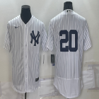 Nike New York Yankees #20 White Flexbase Authentic Collection Jersey