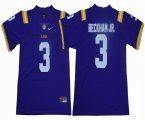 LSU Tigers #3 Odell Beckham Jr. purple NCAA Football Jersey