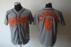 MLB Baltimore Orioles 5 Brooks Robinson Throwback Baseball Grey Jerseys