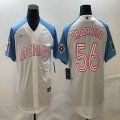 2023 World Cup Mexico #56 Randy Arozarena white skyblue majestic baseball jerseys 25