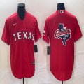 Nike Texas Rangers Blank red majestic baseball jerseys champions patch