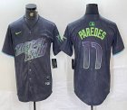 Nike Tampa Bay Rays #17 Paredes black majestic baseball jersey city version