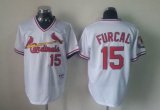 St.Louis Cardinals 15 FURCAL throwback mlb white jerseys