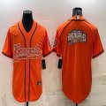 Nike Cincinnati Bengals blank orange baseball jerseys Joint name-BD 01