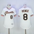 San Francisco Giants Hunter Pence #8 white throwback Flexbase Authentic Collection Jersey