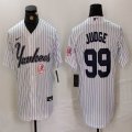 Nike New York Yankees #99 Aaron Judge white majestic baseball Jersey Joint name 08