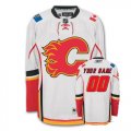 Reebok Calgary Flames Customized White Road Authentic Man NHL Jersey