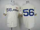 Seattle Pilots 1969 Jim Bouton #56 Throwback cream mlb jersey