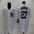 Nike New York Yankees #27 Stanton white majestic baseball Jersey-BD