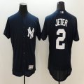 2016 New York Yankees 2# Derek Jeter dark blue Flexbase Authentic Collection Jersey