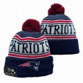 2024 New England Patriots dark blue red white NFL Sports Cuffed Knit Hats 01