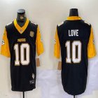 Packers #10 Jordan Love black yellow Nike Vapor F.U.S.E. Limited Jersey-BD