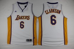 Los Angeles Lakers #6 Jordan Clarkson white nba jersey