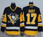 Reebok Pittsburgh Penguins #17 Bryan Rust Black yellow NHL Jersey