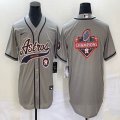 Nike Houston Astros blank gray majestic baseball jerseys Joint name -BD 03