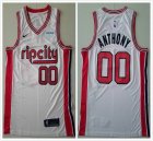 Nike Portland Trail Blazers #00 Carmelo Anthony white NBA Jersey-ty