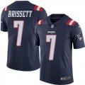 Men New England Patriots #7 BRISSETT Nike blue Color Rush Limited Jersey