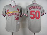 St.Louis Cardinals Adam Wainwright 50 gray MLB Jerseys