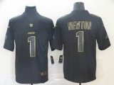 Nike Panthers #1 Cam Newton black gold Color Rush Limited Jersey