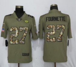 Nike Jacksonville Jaguars 27 Fournette Olive Camo Carson 2017 Salute to Service Limited Jersey