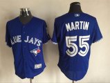 2016 Toronto Blue Jays 55# Russell Martin blue Flexbase Authentic Collection Jersey