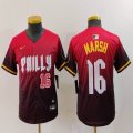 Youth Nike Philadelphia Phillies #16 Marsh red majestic baseball jersey city version 01