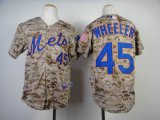 kids New York Mets WHEELER 45 gray camo mlb jerseys