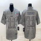 2023 NFL Super Bowl Philadelphia Eagles #11 Carson A.J. Brown hemp ash Color Rush Limited Jersey-BD