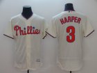 Philadelphia Phillies #3 Bryce Harper beige Flexbase Authentic Collection Jersey