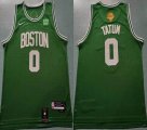 Nike Boston Celtics #0 Jayson Tatum green nba basketball jerseys NBA final-XD