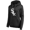 Chicago White Sox Women's Team Color Primary Logo Pullover Hoodie - Black