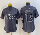 Youth Nike New York Mets #12 Francisco Lindor gray majestic majestic baseball jerseys city verion