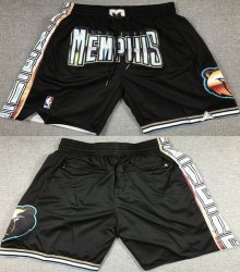 Memphis Grizzlies black nba shorts-XD